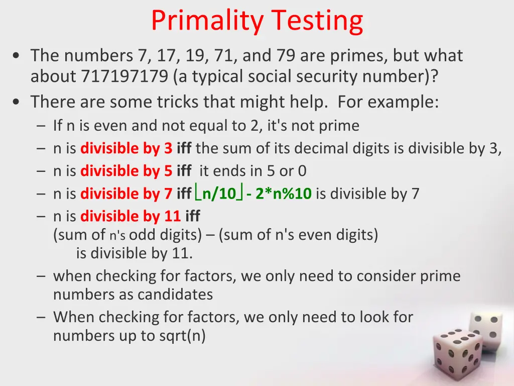 primality testing