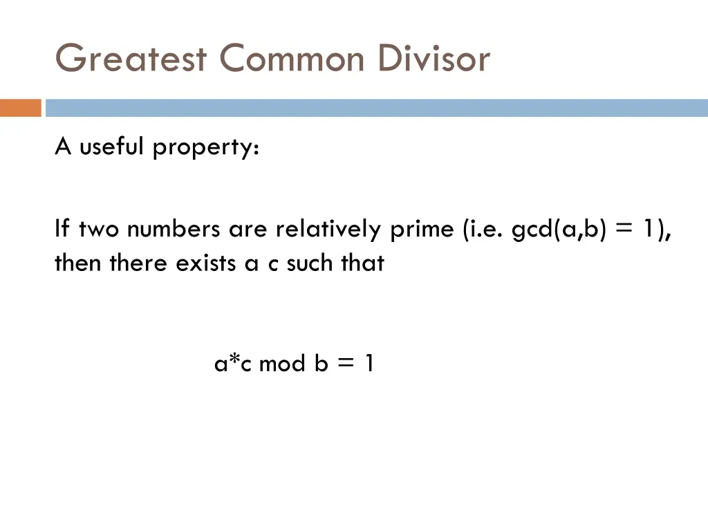 greatest common divisor
