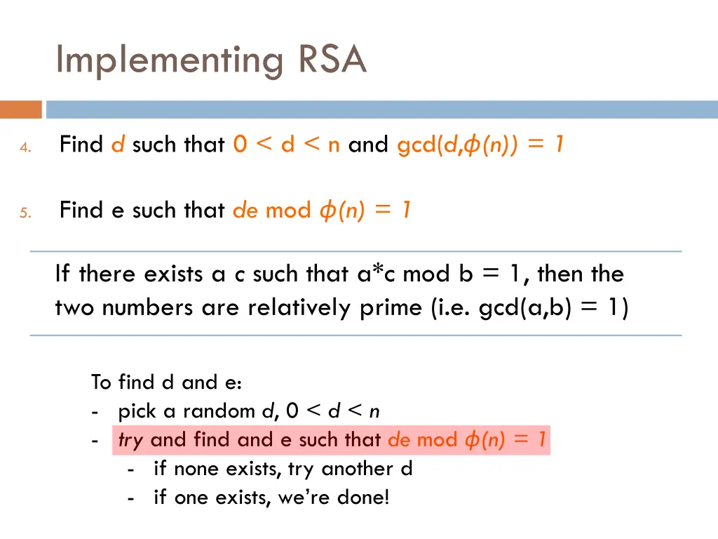 implementing rsa 4