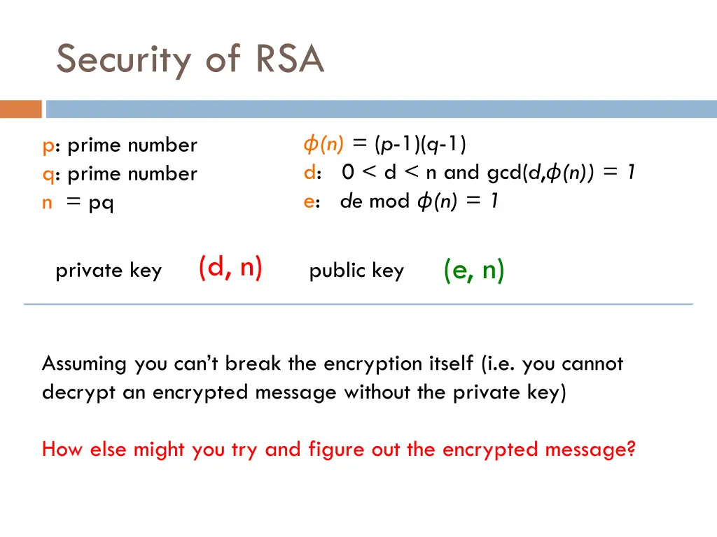 security of rsa