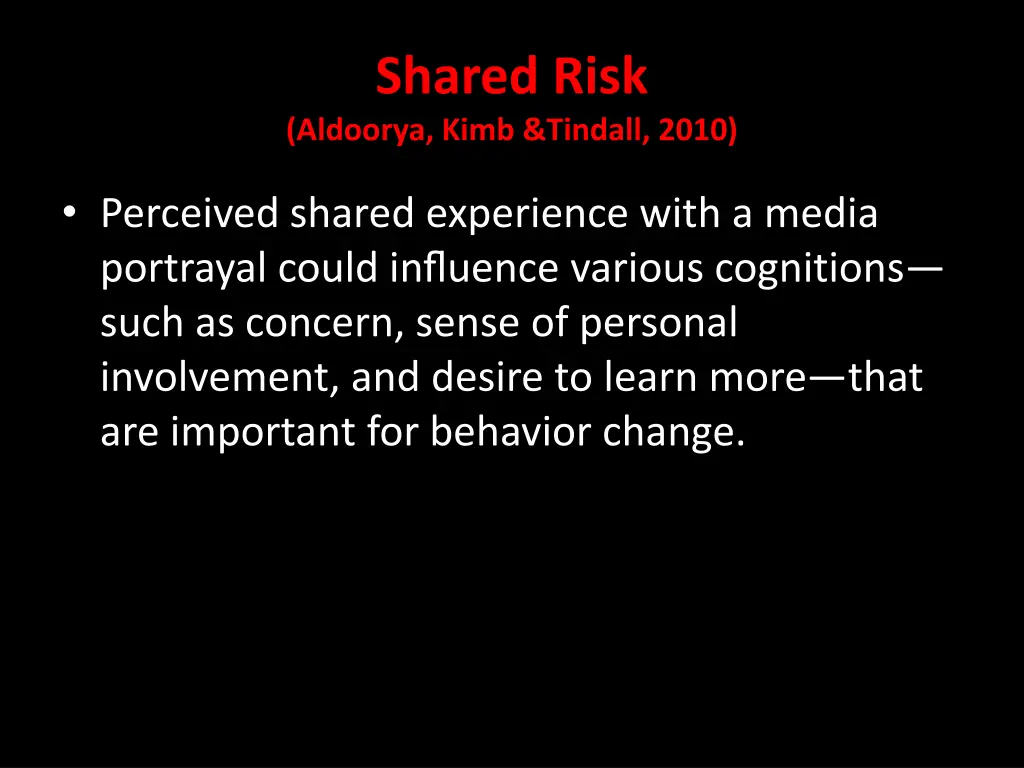 shared risk aldoorya kimb tindall 2010