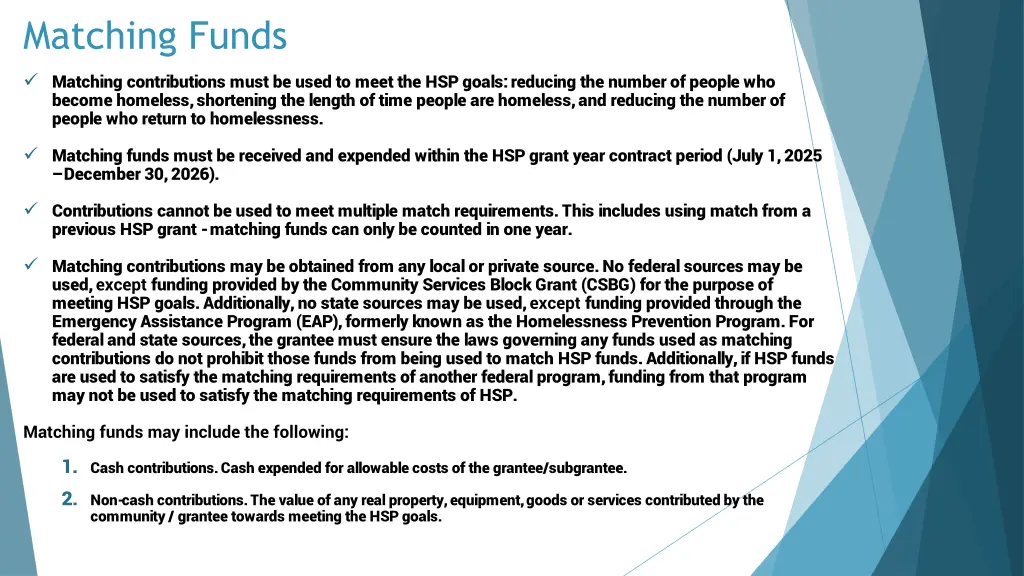 matching funds