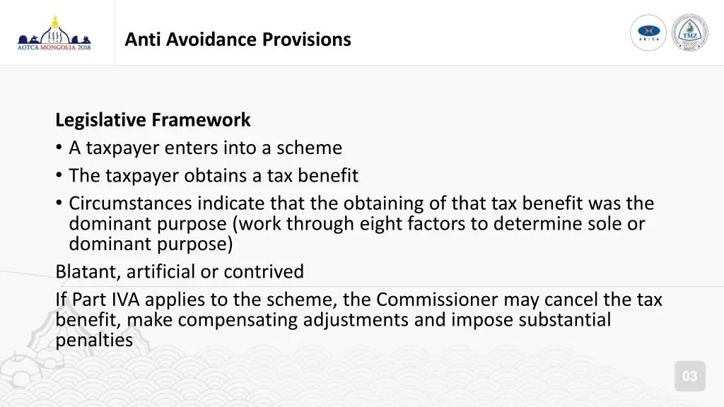 anti avoidance provisions 1