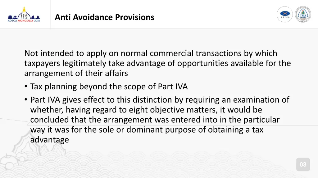 anti avoidance provisions 2