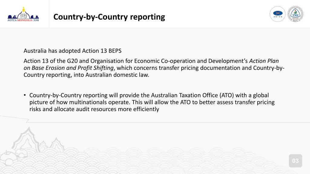 country by country reporting