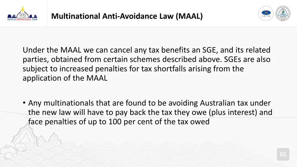 multinational anti avoidance law maal 2