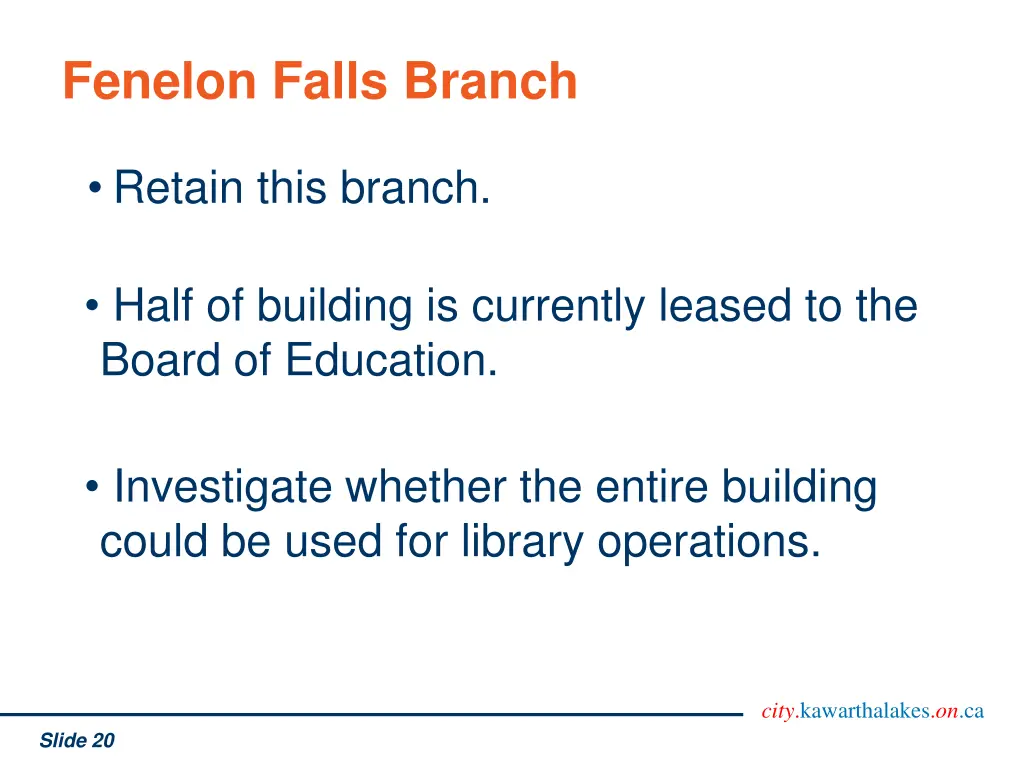 fenelon falls branch