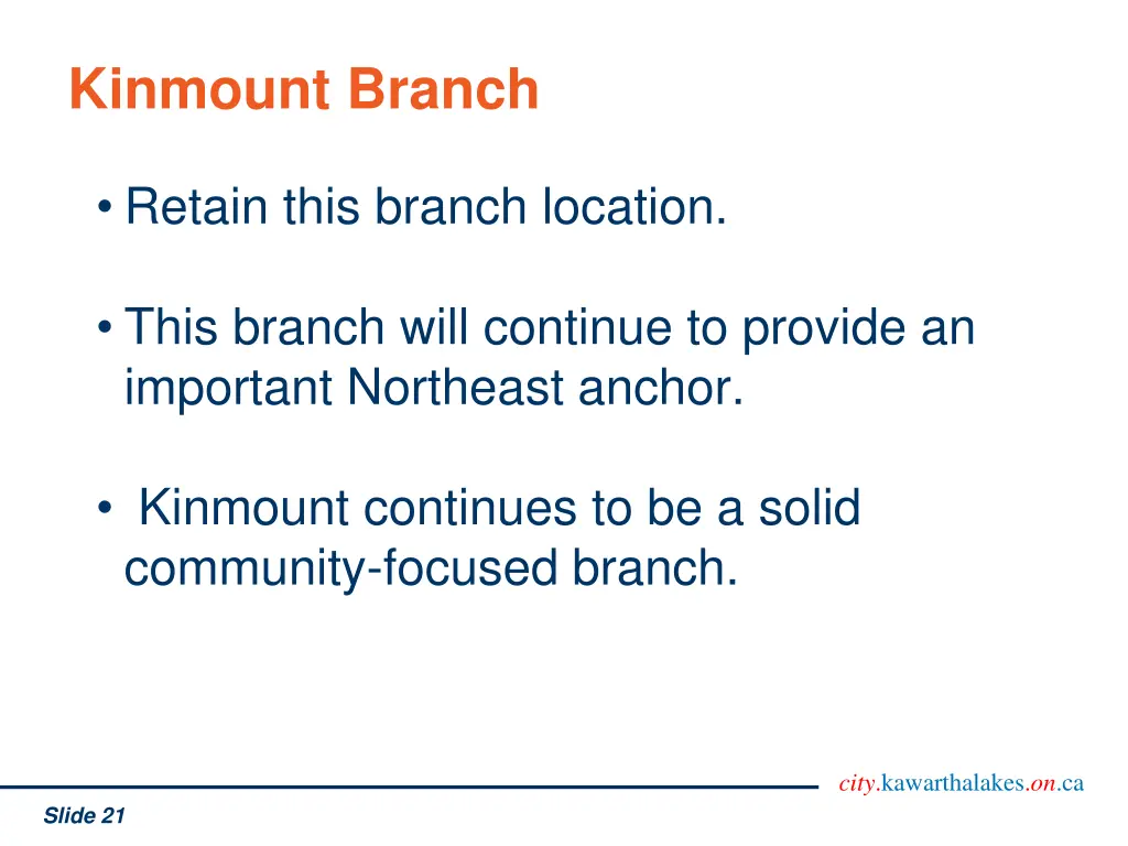 kinmount branch