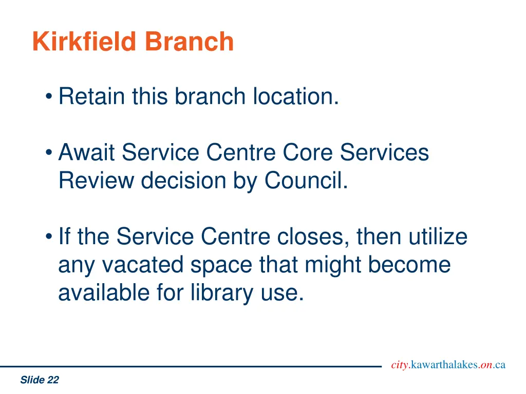kirkfield branch