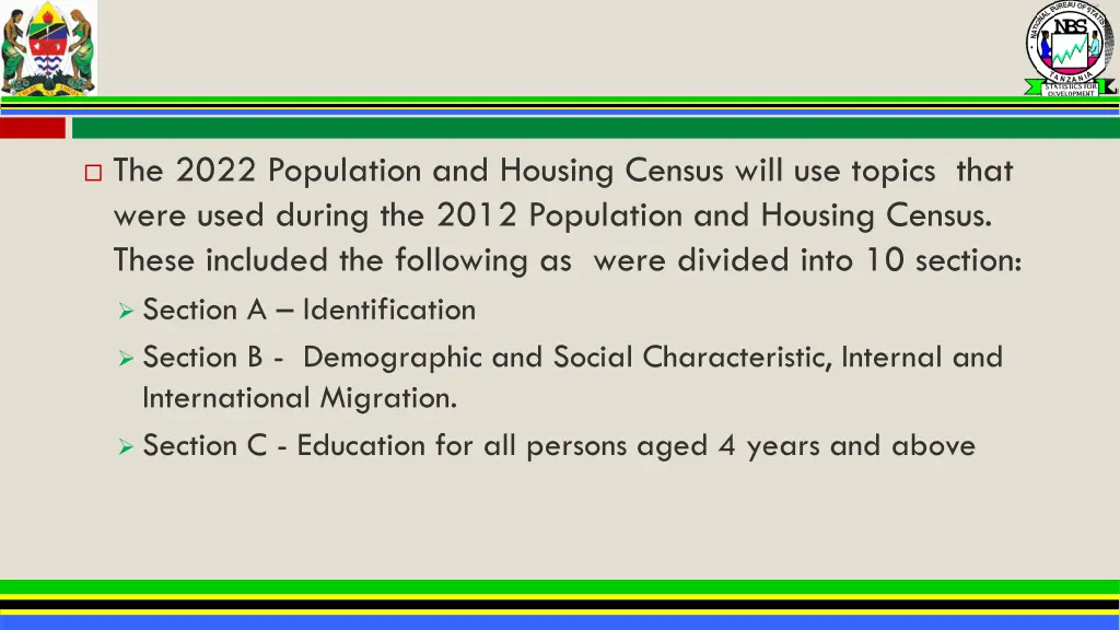 the 2022 population and housing census will
