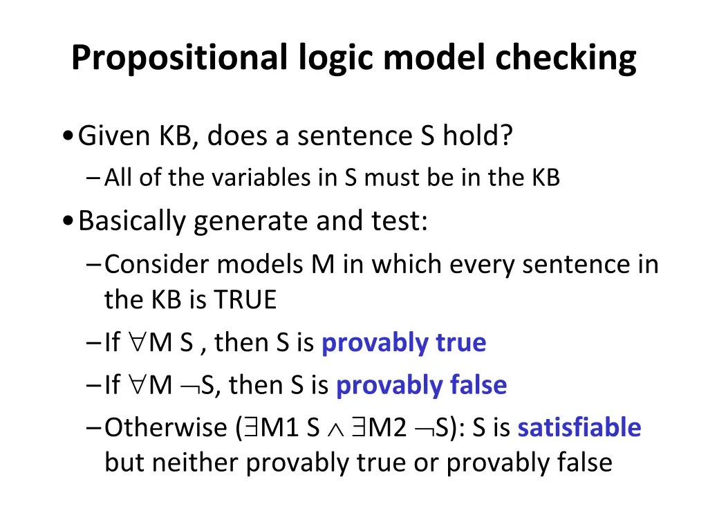 propositional logic model checking