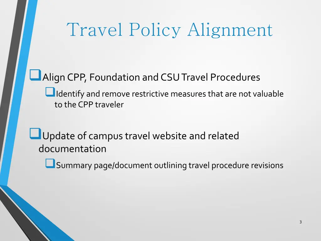 travel policy alignment