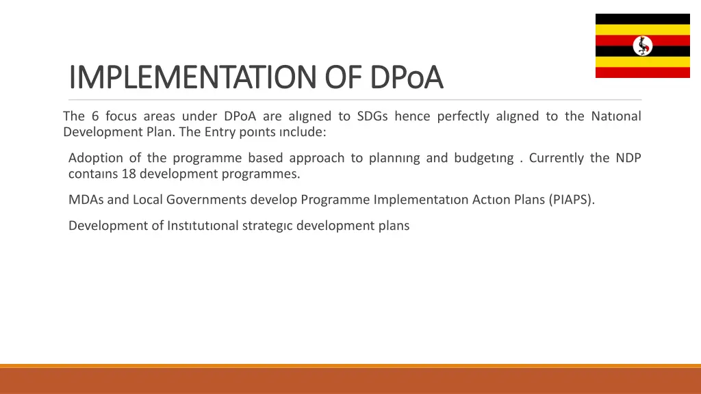 implementation of implementation of dpoa