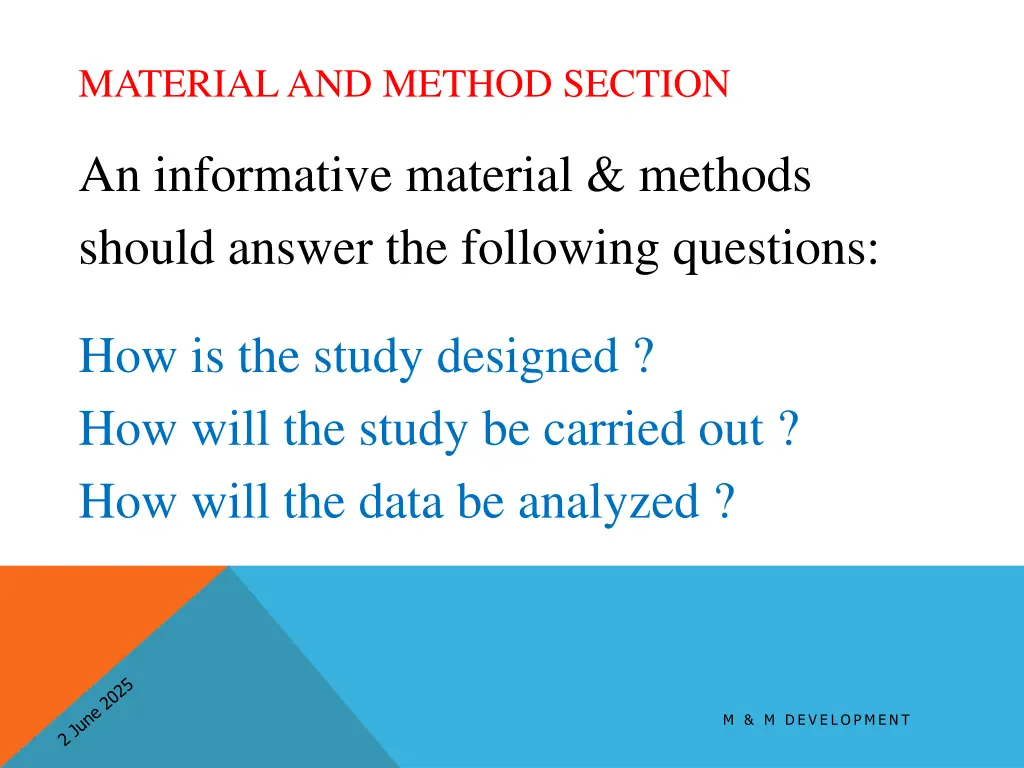 material and method section