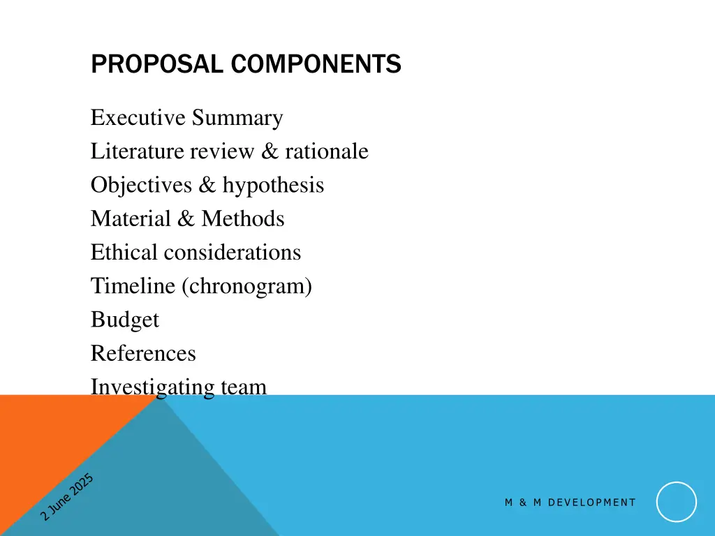 proposal components