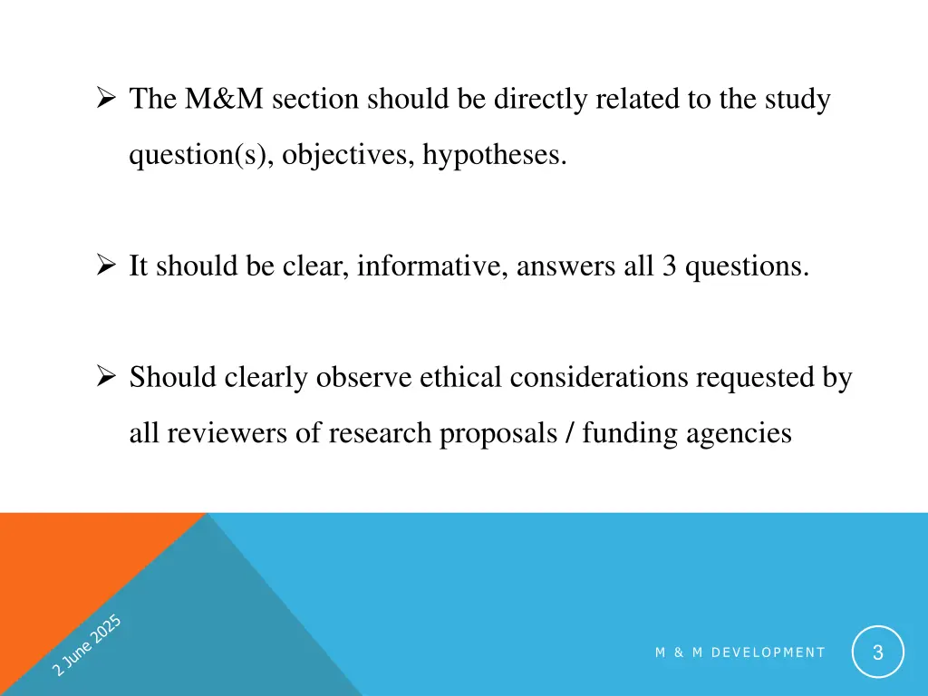 the m m section should be directly related