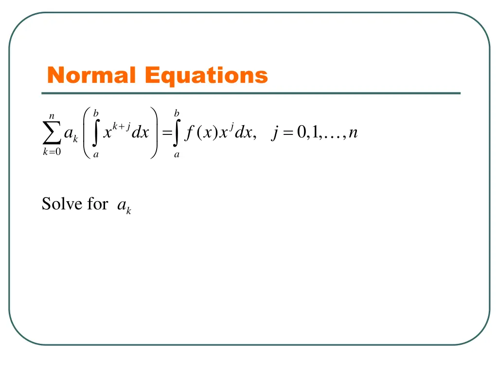 normal equations 1