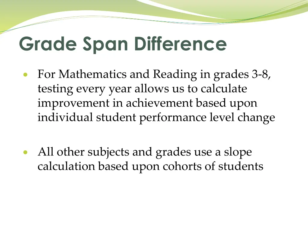 grade span difference