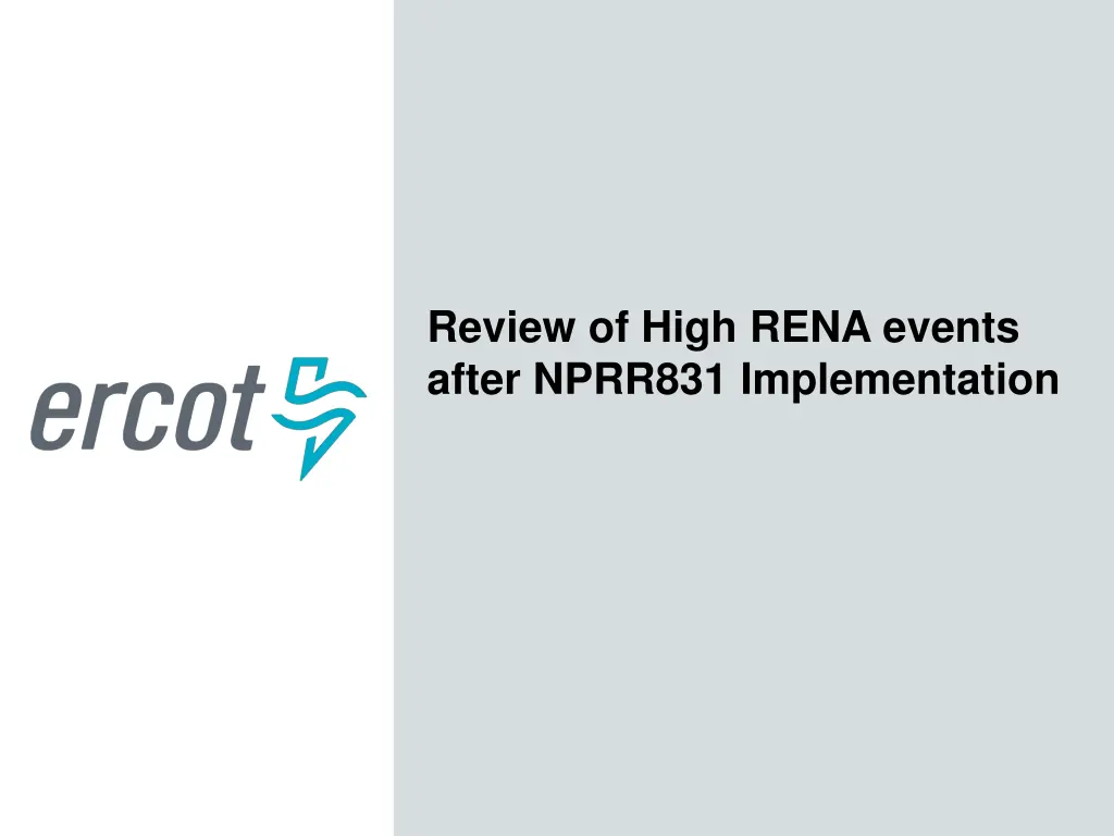 review of high rena events after nprr831