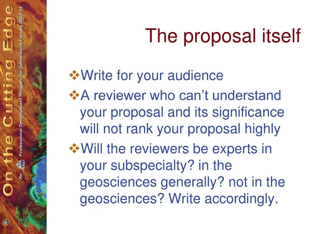 the proposal itself 1