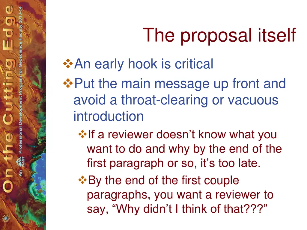 the proposal itself 2