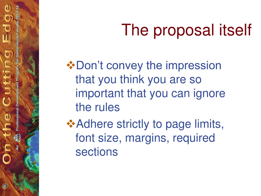 the proposal itself 4