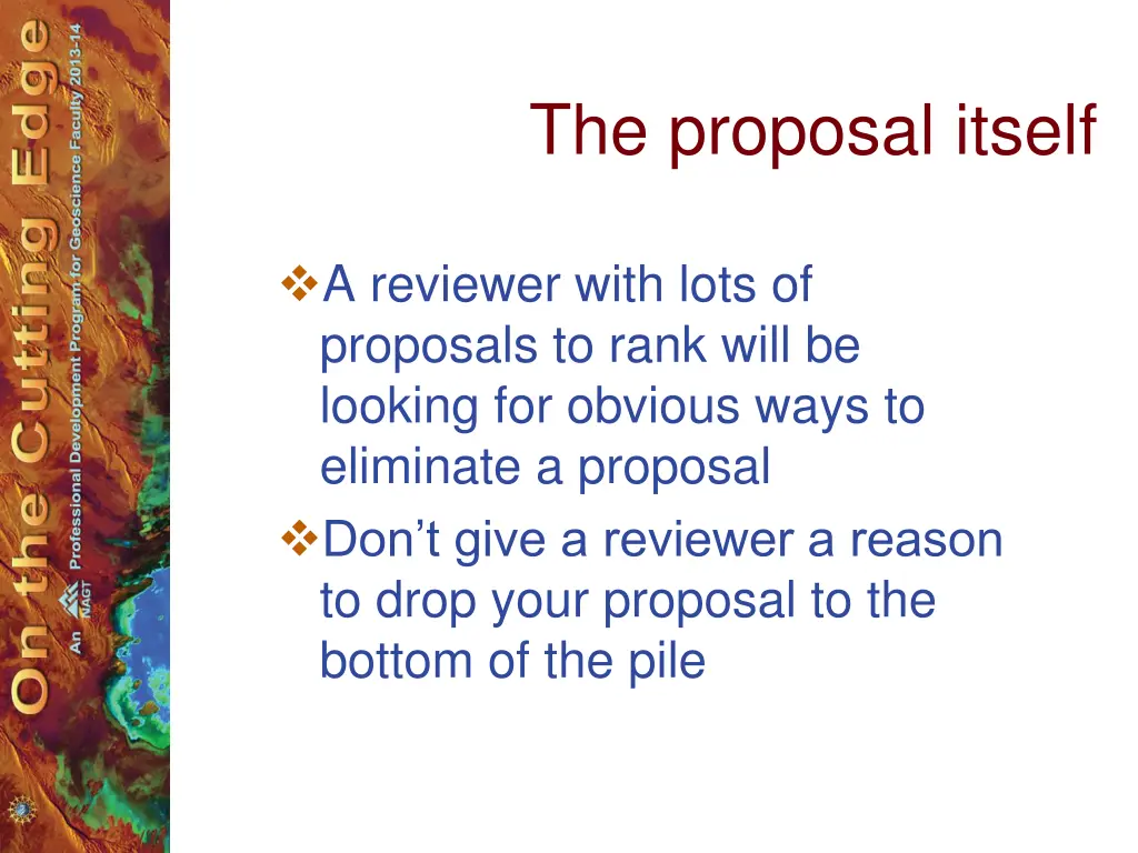 the proposal itself