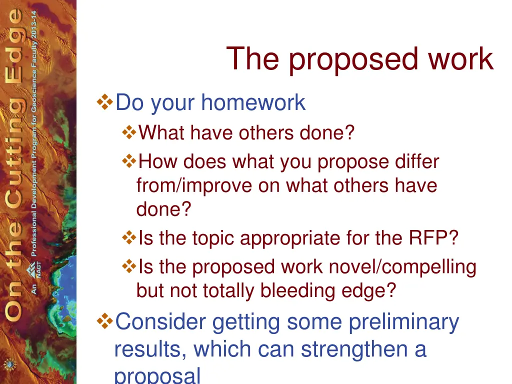 the proposed work