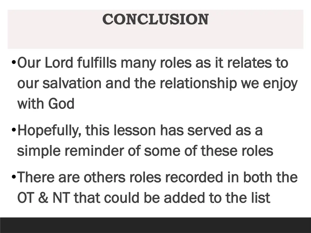 conclusion