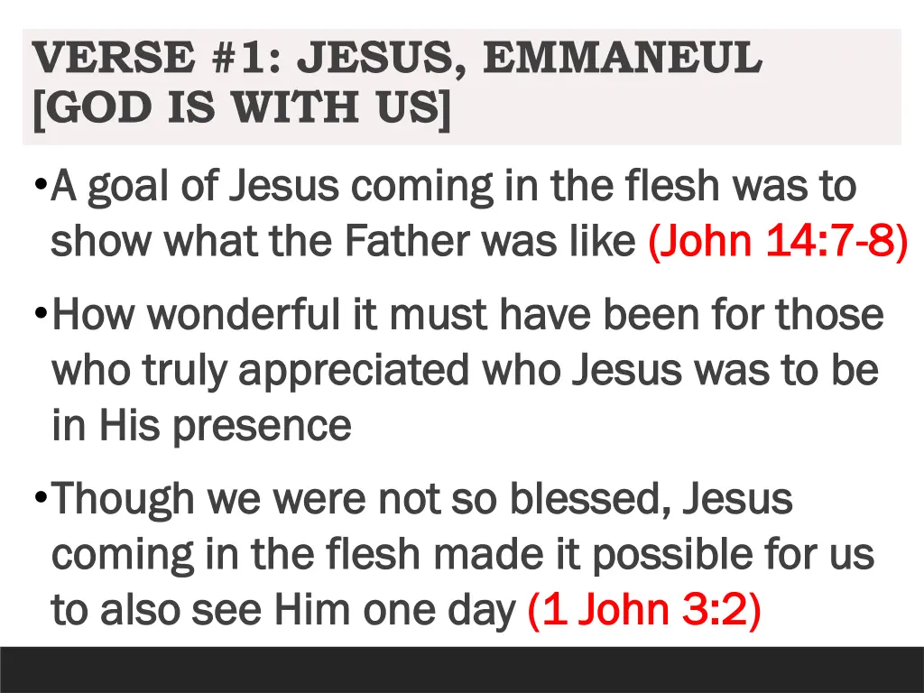 verse 1 jesus emmaneul god is with us 2