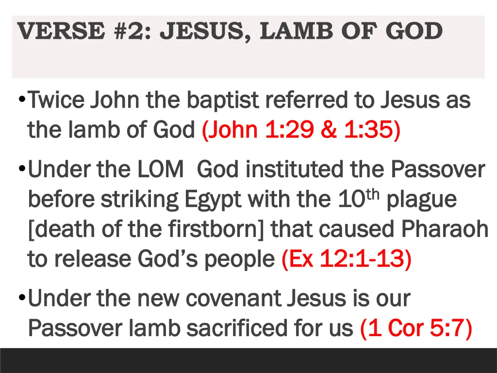 verse 2 jesus lamb of god