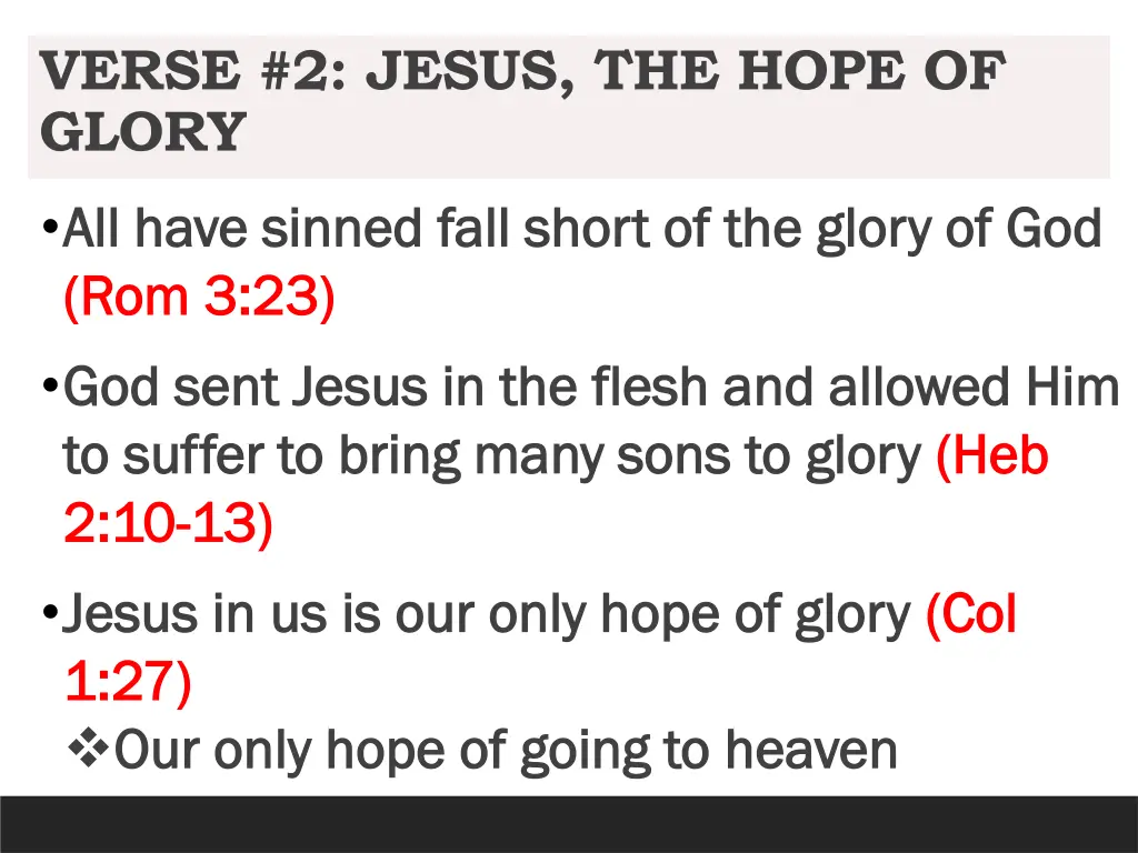verse 2 jesus the hope of glory