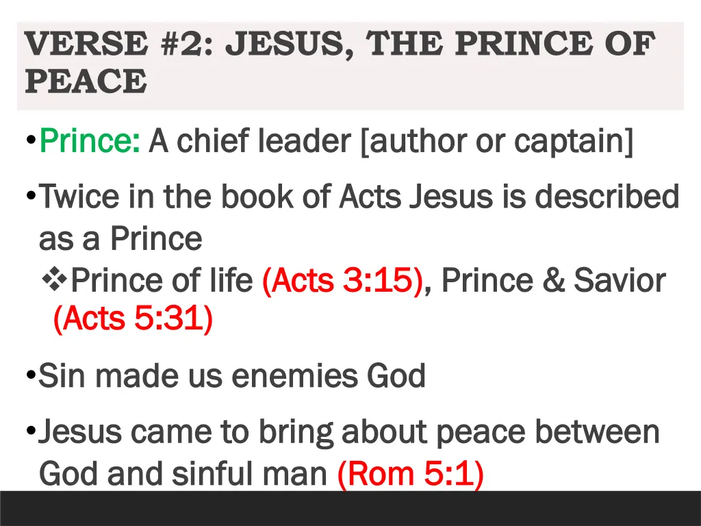 verse 2 jesus the prince of peace