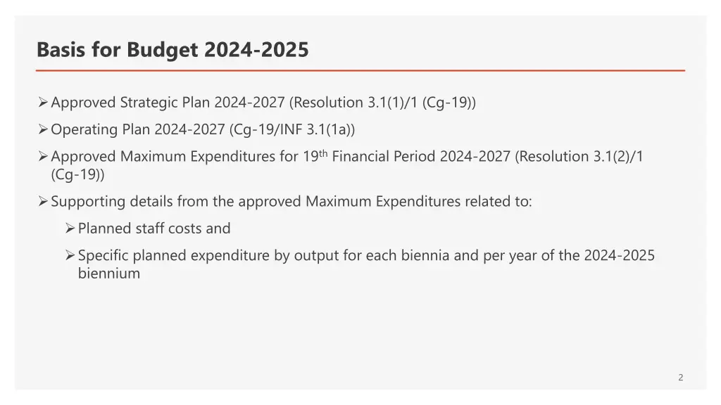 basis for budget 2024 2025