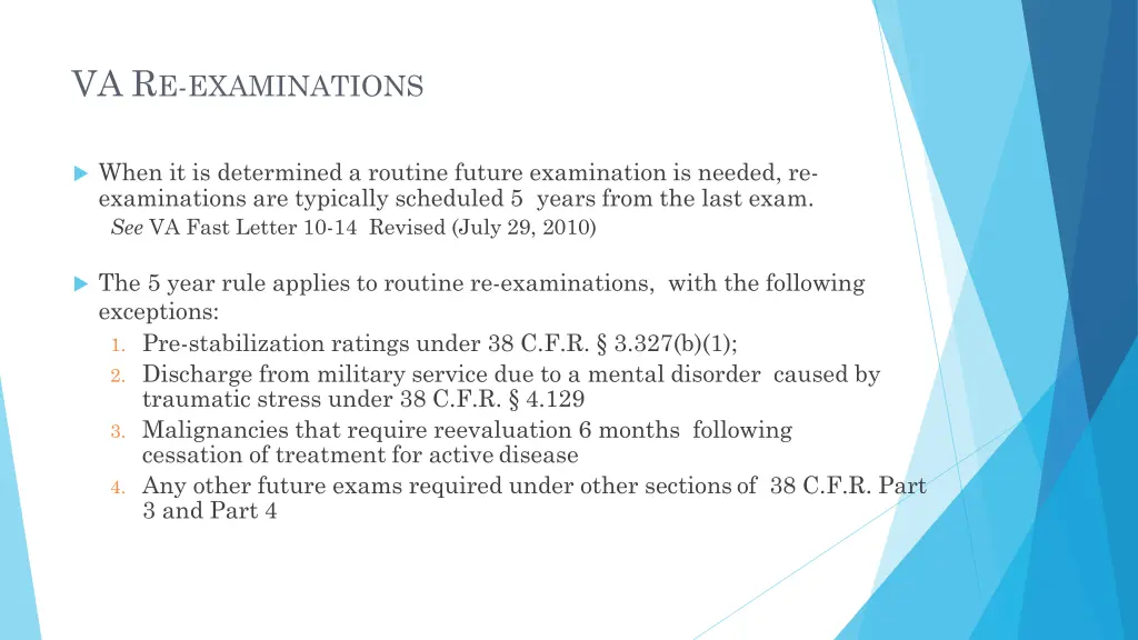 va r e examinations 1