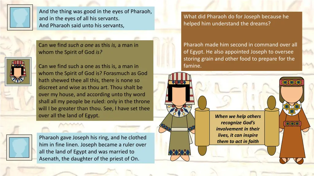 and the thing was good in the eyes of pharaoh