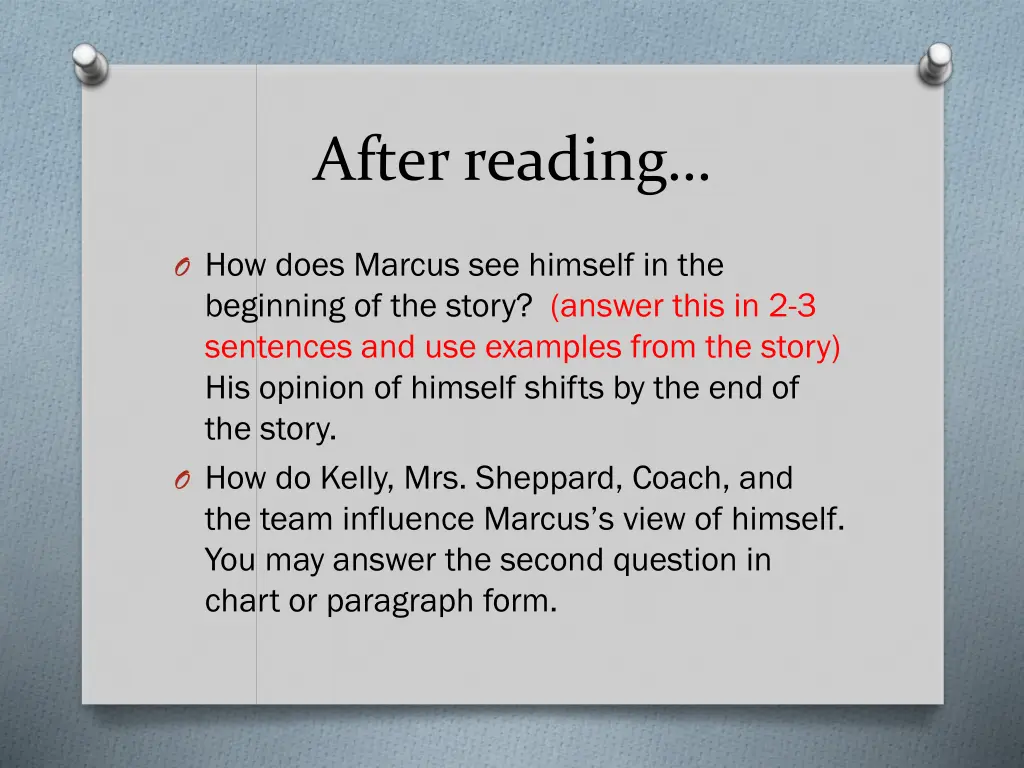 after reading