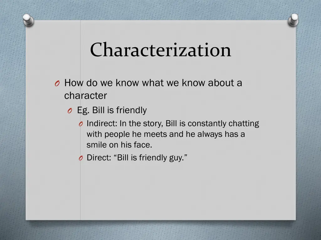 characterization
