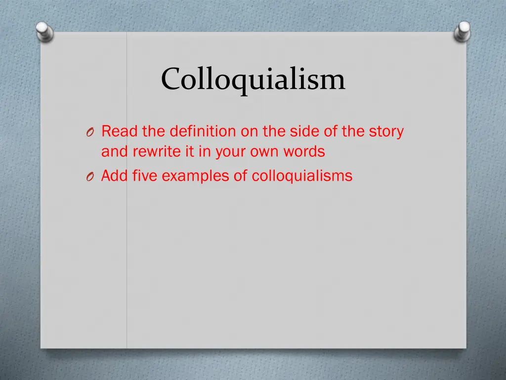 colloquialism