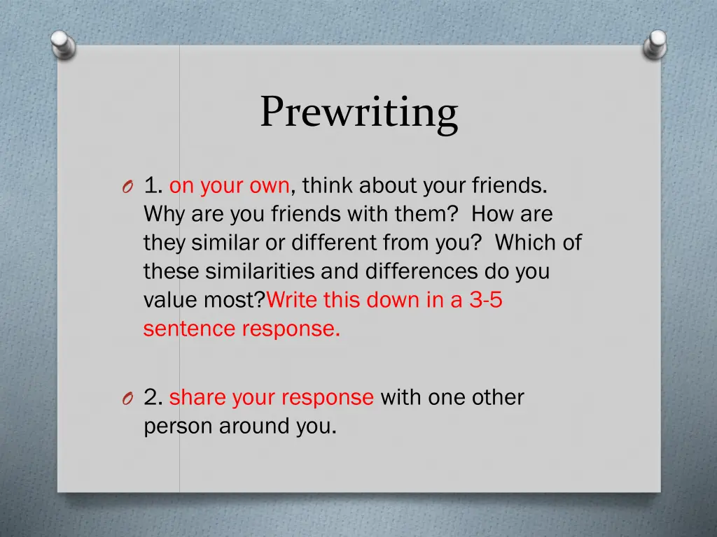 prewriting