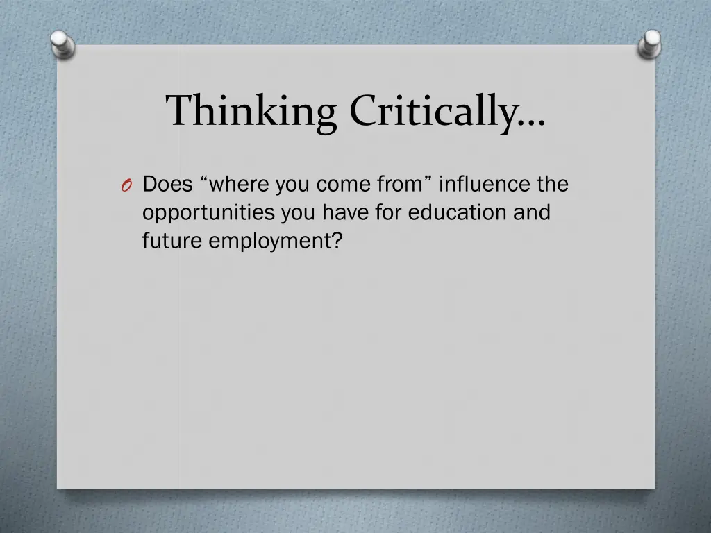 thinking critically