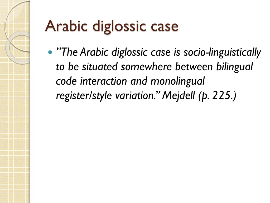 arabic diglossic case 1