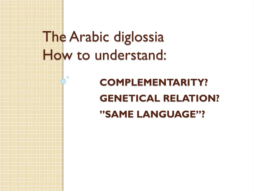 the arabic diglossia how to understand