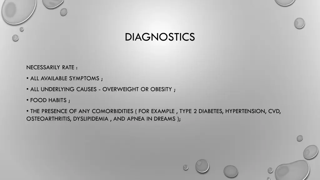 diagnostics