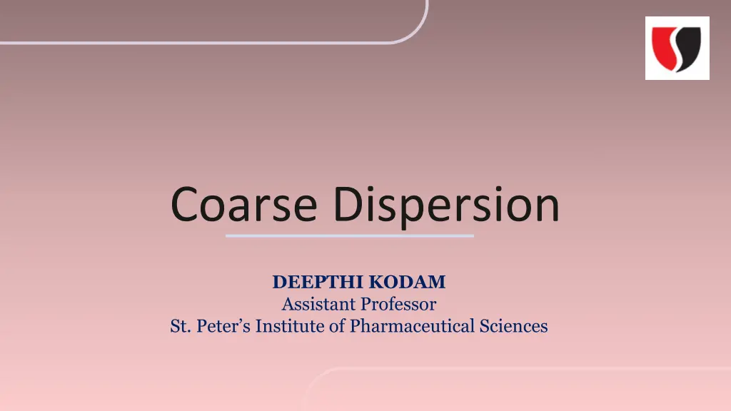 coarse dispersion