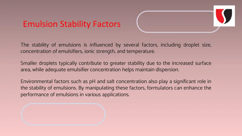emulsion stability factors