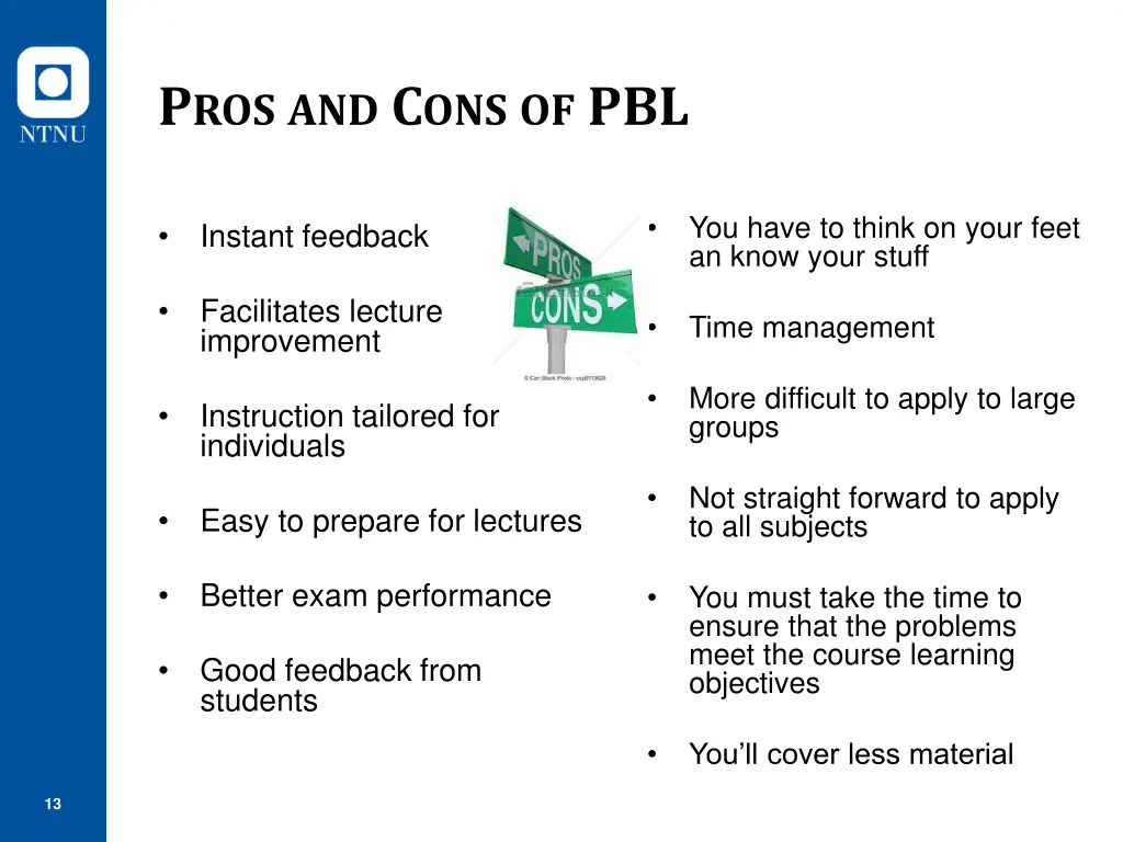 p ros and c ons of pbl
