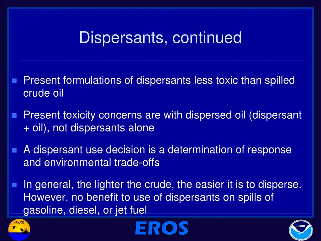 dispersants continued