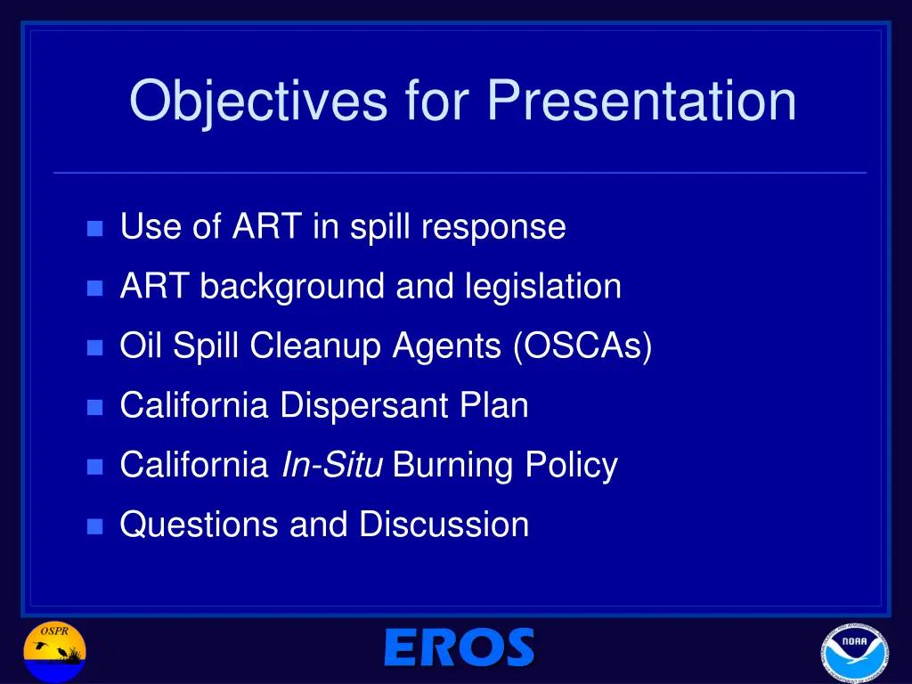 objectives for presentation