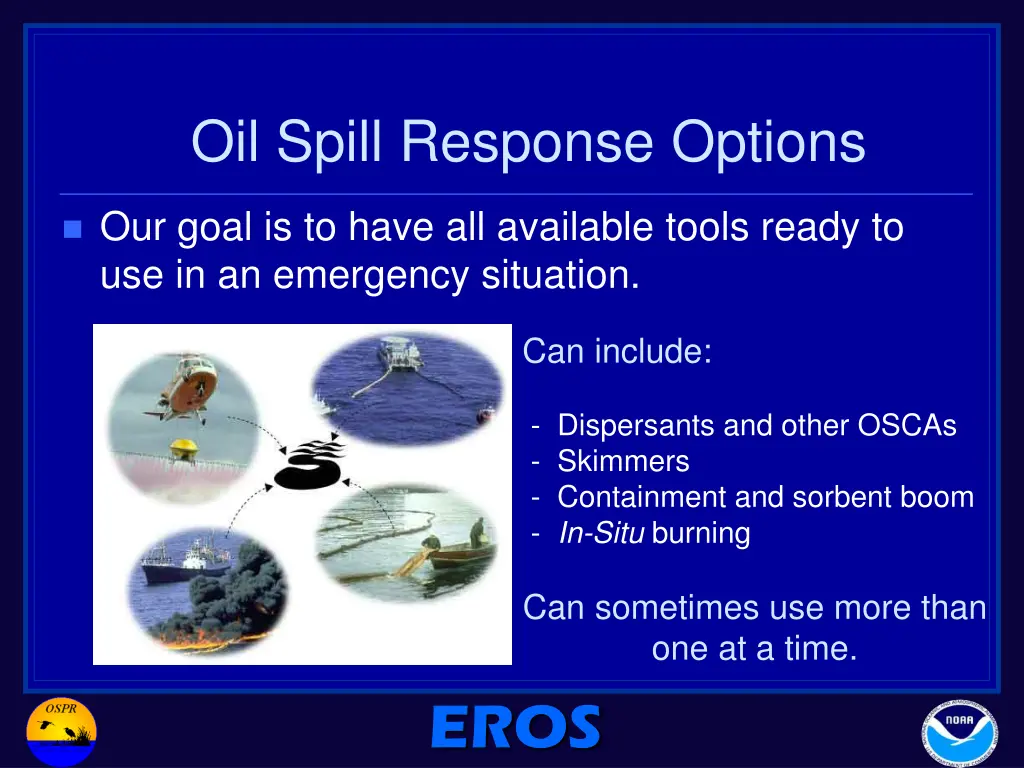 oil spill response options